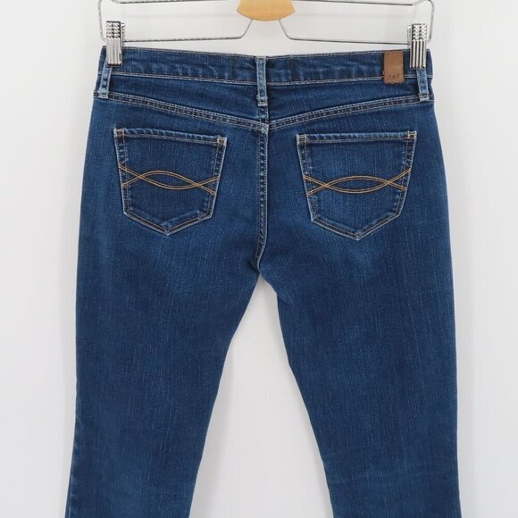 Abercrombie & Fitch Women 2L 2 Long Erin Low Rise Blue Denim Jeans Cotton Blend - Picture 6 of 11